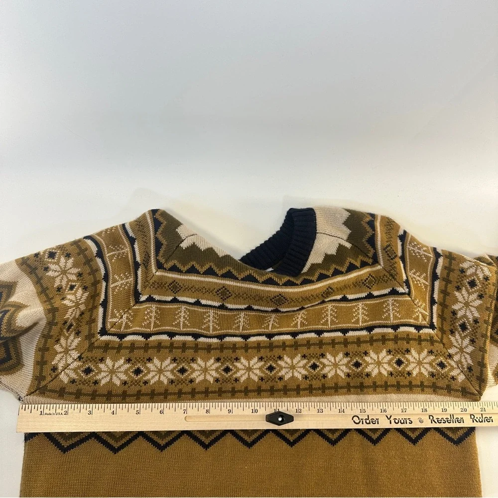 Dutch Bros Men’s Unisex‎ Medium Nordic Fair Aisle Holiday Sweater Limited Ed